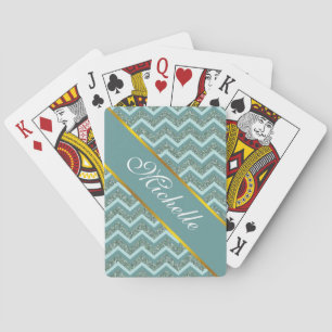 Jeu De Cartes Parties scintillant turquoise