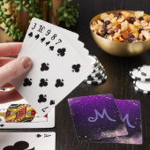 Jeu De Cartes parties scintillant violet foncé monogrammé (In Situ)