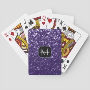 Jeu De Cartes Parties scintillant violet foncé ultra violet scin