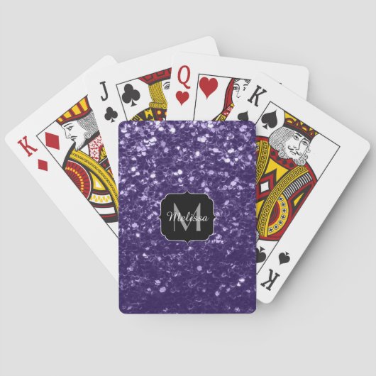 Jeu De Cartes Parties scintillant violet foncé ultra violet scin (dos)