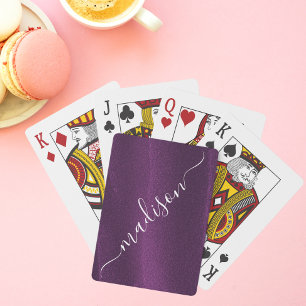 Jeu De Cartes Parties scintillant violet Shimmer Personnalisé No