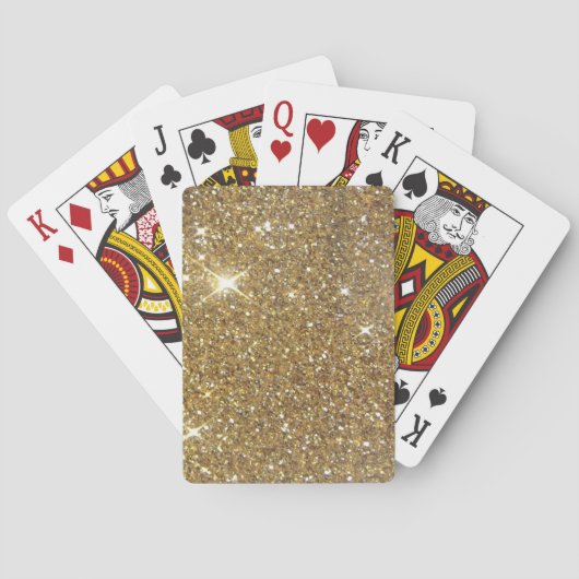 Jeu De Cartes Parties scintillantes de luxe d'or - image (dos)