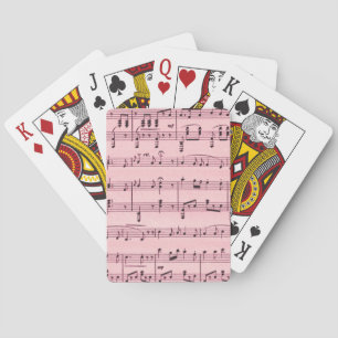 Jeu De Cartes Partition de musique rose