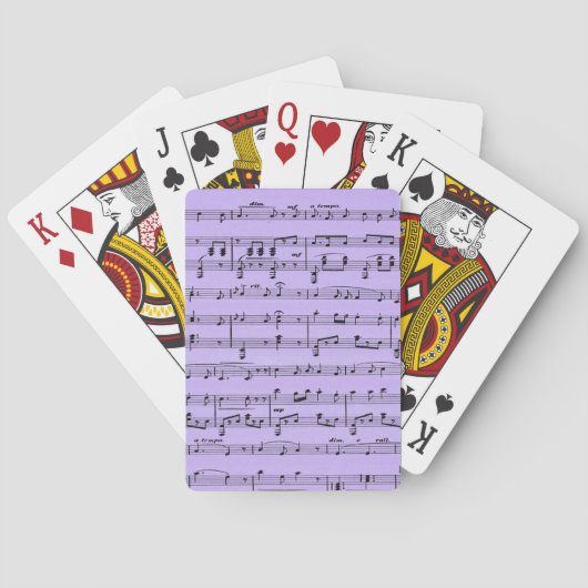 Jeu De Cartes Partition de musique violette (dos)