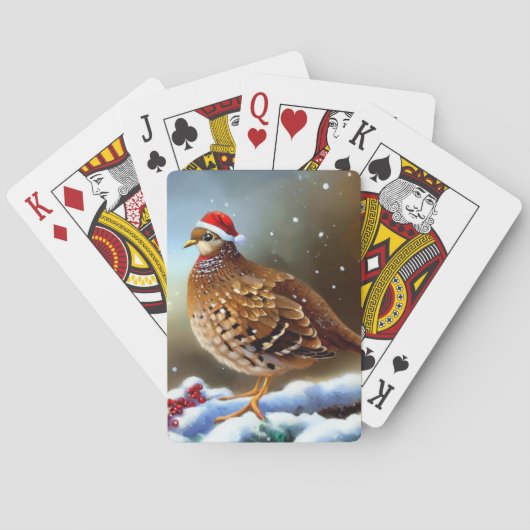 Jeu De Cartes Partridge de Noël (2) (dos)