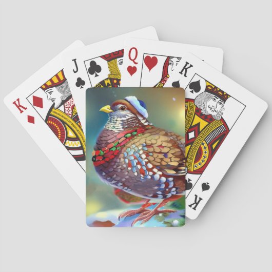 Jeu De Cartes Partridge de Noël (4) (dos)