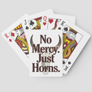 Jeu De Cartes Pas de miséricorde, juste des cornes Crâne de long