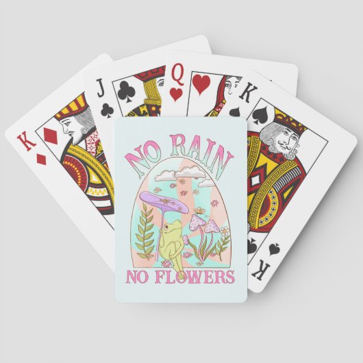 Jeu De Cartes Pas de pluie, pas de fleurs - Floral et champignon (dos)