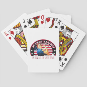 Jeu De Cartes Pas de rois en Amérique depuis 1776 Drapeau USA Sa