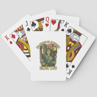 Jeu De Cartes Pas De Rois En Amérique Statue De La Justice Pour