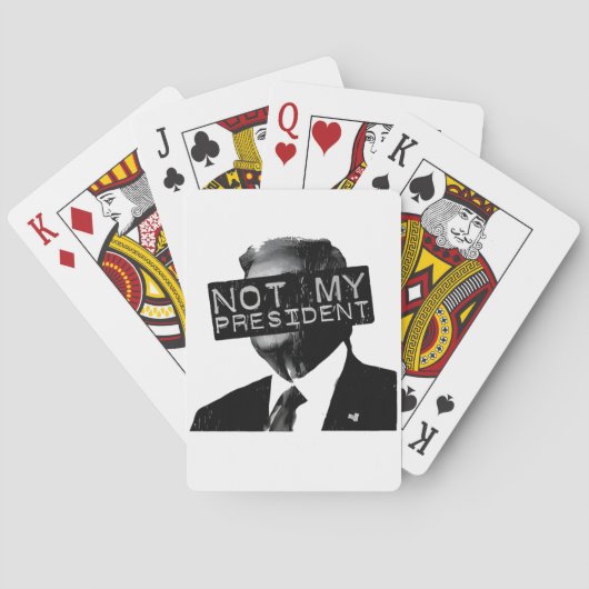Jeu De Cartes Pas mon président libéral anti-Trump (dos)