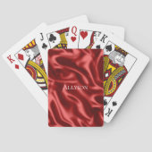 Jeu De Cartes Passion Rouge Romantique Faux Satin (dos)