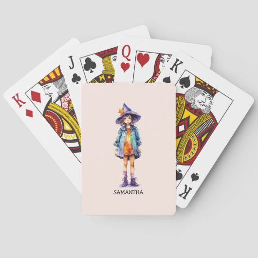 Jeu De Cartes Pastel Cute Witch Girl Halloween esthétique (dos)