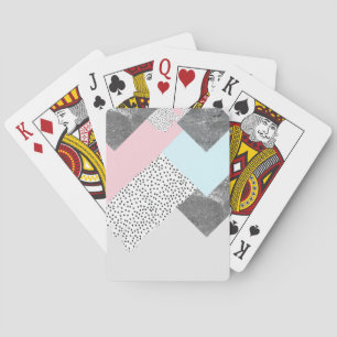 Jeu De Cartes Pastel Geomtric Marble Dotted Design