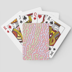 Jeu De Cartes Pastel Kawaii Design Abstrait de Squiggle coloré