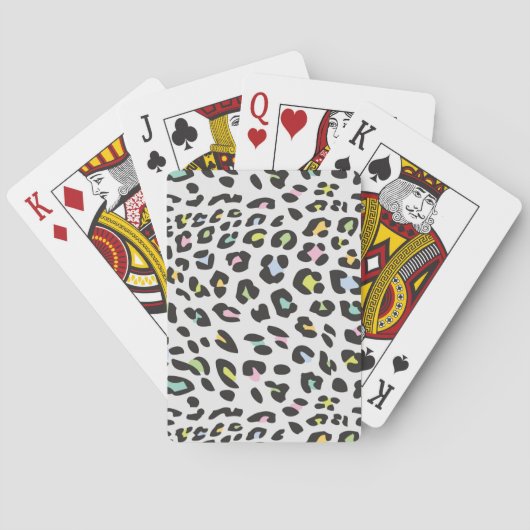 Jeu De Cartes Pastel Leopard Spot Motif (dos)