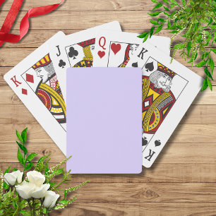 Jeu De Cartes Pastel Lilac couleur solide   Classique   Élégant