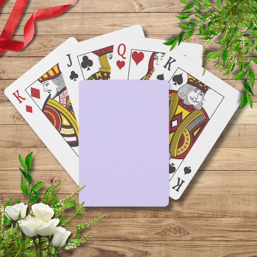 Jeu De Cartes Pastel Lilac couleur solide | Classique | Élégant