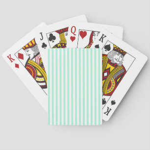 Jeu De Cartes Pastel Mint Green Stripes Été Gratté