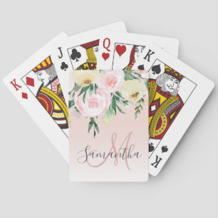 Jeu De Cartes Pastel Pink & Flowers Moderne