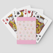 Jeu De Cartes Pastel Pink Gingham Cute Cupcakes Pattern (dos)