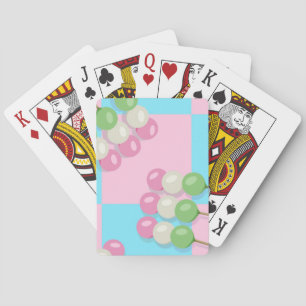 Jeu De Cartes Pastel Rose Bleu À damiers Dango Jouer Cartes