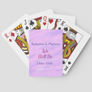 Jeu De Cartes Pastel rose violet Vow renouvellement anniversaire