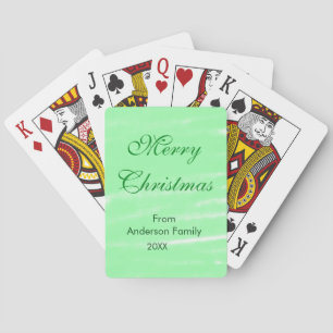 Jeu De Cartes Pastel vert aquarelle merry noël moderne deux