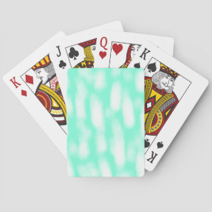 Jeu De Cartes Pastel vert blanc rayures aquarelle abstrait pat