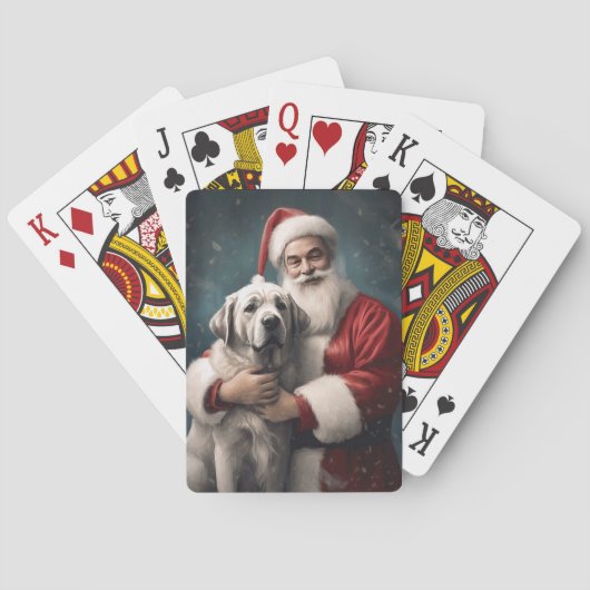 Jeu De Cartes Pasteur anatolien avec Noël du Père Noël (dos)