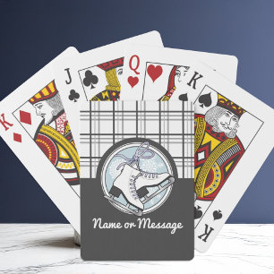 Jeu De Cartes Patin à glace moderne personnalisé avec tartan