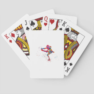 Jeu De Cartes Patinage artistique à l'aquarelle