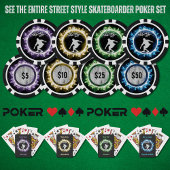 Jeu De Cartes Patineur de Flames vertes Playing Card Deck