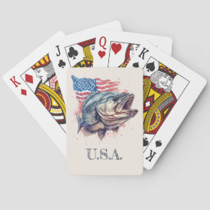 Jeu De Cartes Patriotique Pêcheur Classique Jouer Cartes