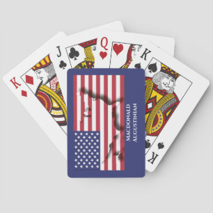 Jeu De Cartes Patriotique USA AMÉRIQUE DRAPEAU CARTE Personnalis
