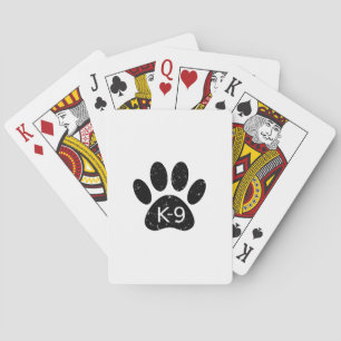 Jeu De Cartes Patte de chien en détresse Grunge K-9