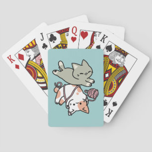 Jeu De Cartes Pattes et Jeux – Illustration de Chat Adorable