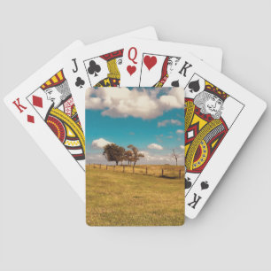 Jeu De Cartes Pâturage avec une clôture et des arbres