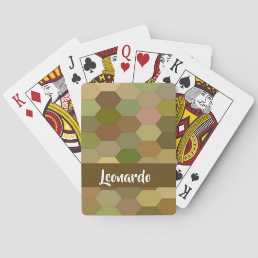 Jeu De Cartes pavé hexagone Brown (dos)