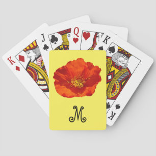 Jeu De Cartes Pavot rouge de l'Alaska Fleur colorée