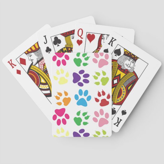 Jeu De Cartes Paws colorés pour chiens (dos)