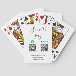 Jeu De Cartes Paypal Cashapp scan pour payer QR ajoutez le nom d