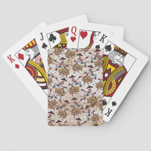 Jeu De Cartes Pays d'équitation de Taureau de cowboy de rodéo (dos)