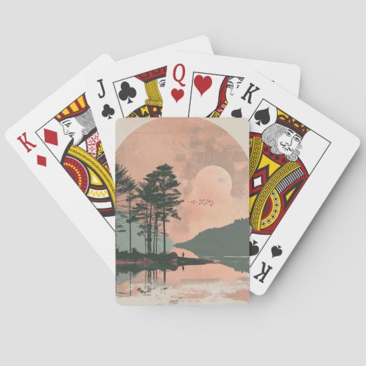 Jeu De Cartes Paysage Abstrait de Boho (1) (dos)