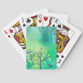 Jeu De Cartes Paysage Abstrait vert moderne (dos)