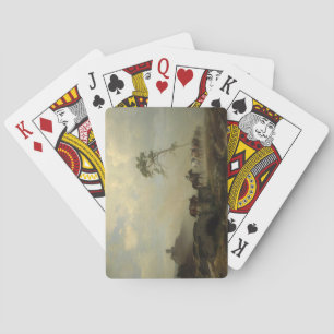 Jeu De Cartes Paysage avec ruines du château et cavaliers