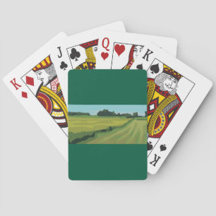 Jeu De Cartes Paysage Campagnard Vert