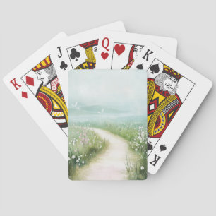 Jeu De Cartes Paysage de chemin forestier brumeux (3)