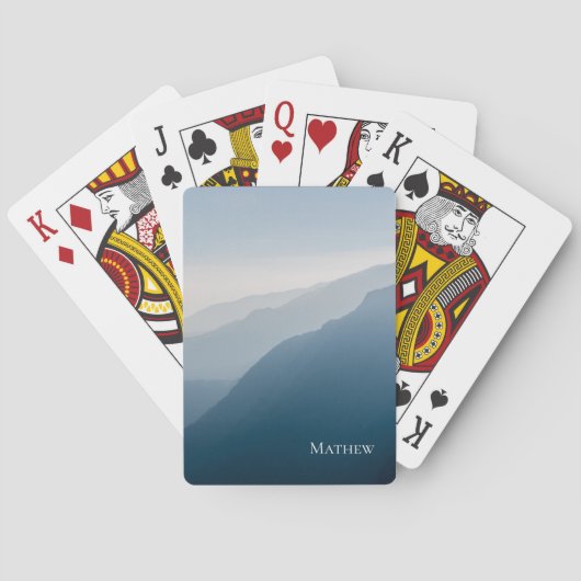 Jeu De Cartes Paysage de montagne personnalisé (dos)