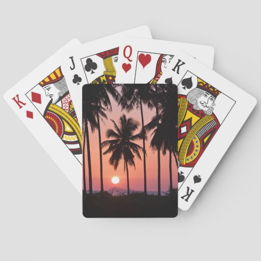 Jeu De Cartes Paysage de palmier de noix de coco (dos)